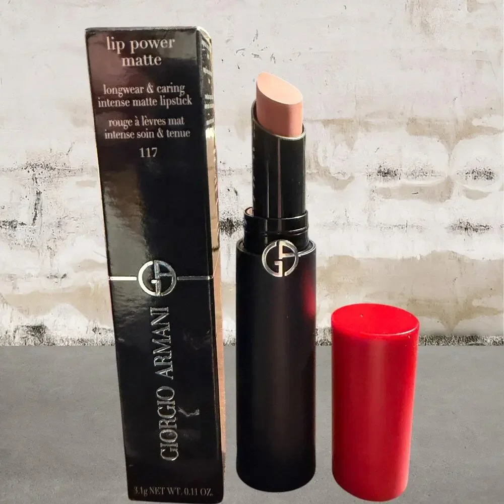 Giorgio Armani $48 Lip Power Matte Long-Lasting Lipstick in 117 NIB